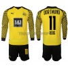 Original Trikotsatz Borussia Dortmund Reus 11 Heimtrikot 2021-22 Langarm Für Kinder